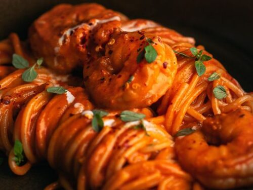 Spaghetti gamberi alla vodka