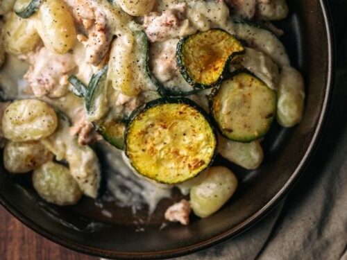 Gnocchi courgette geitenkaas