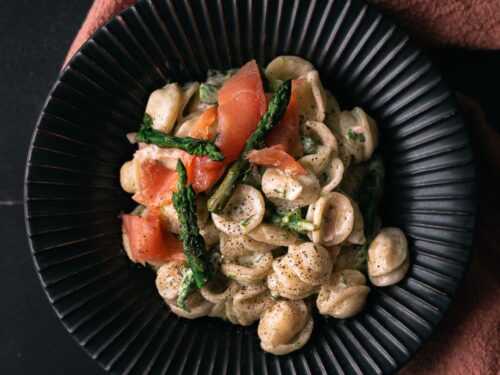 Orecchiette met zalm & asperges