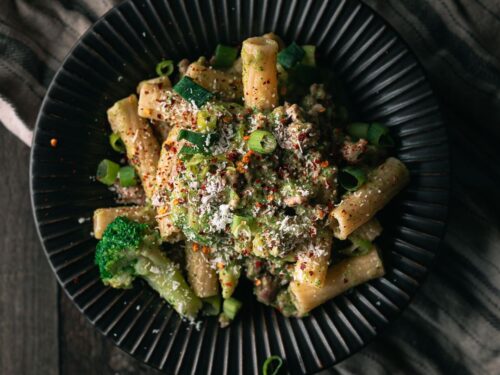 rigatoni broccoli e salsiccia