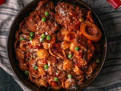 Ossobuco met orecchiette
