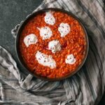 Bord met orzo met 'nduja & burrata