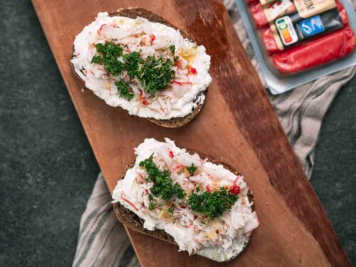 bruschetta met surimi