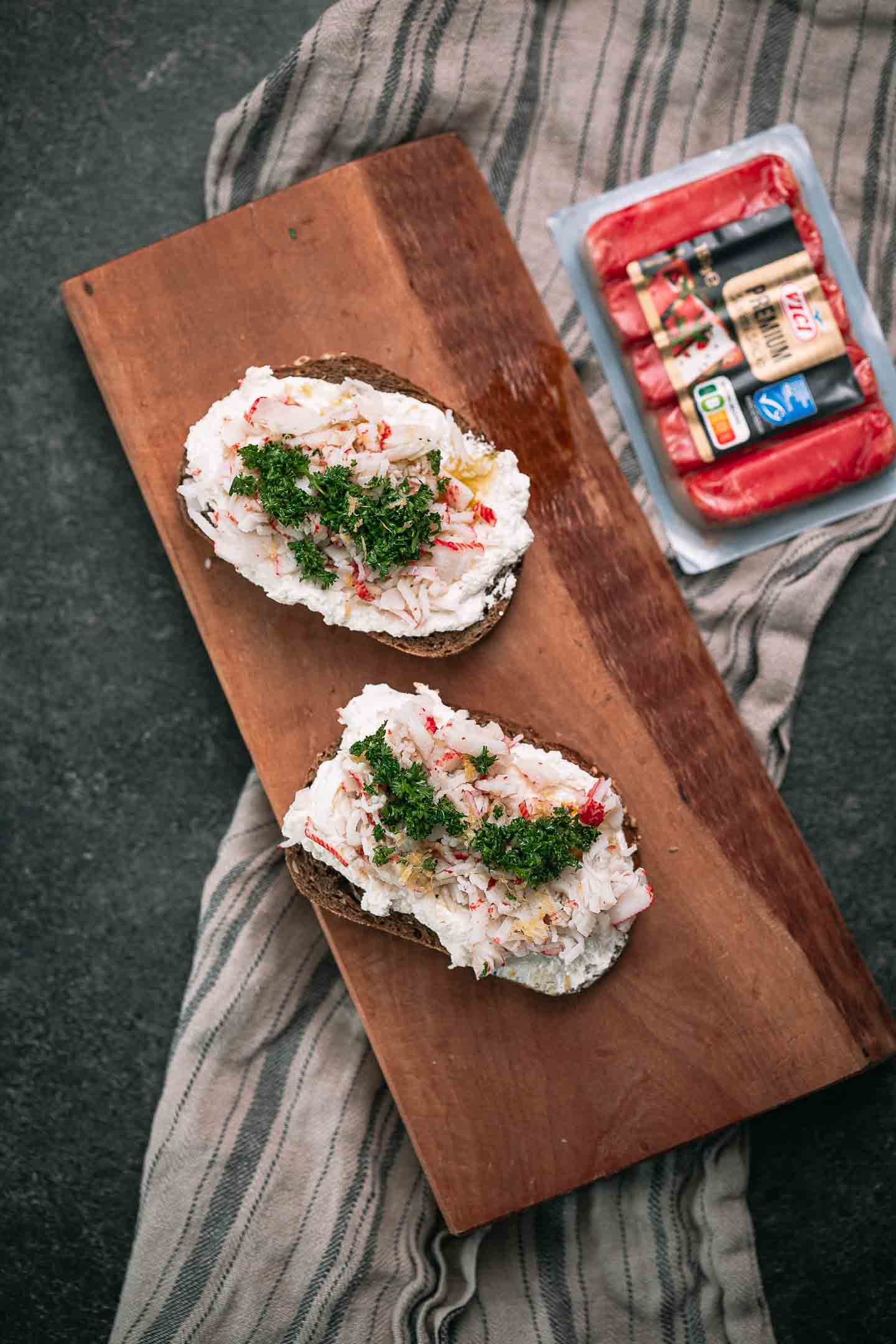 bruschetta met surimi