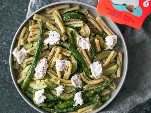 Pasta verde met Dreamfarm mozzarella
