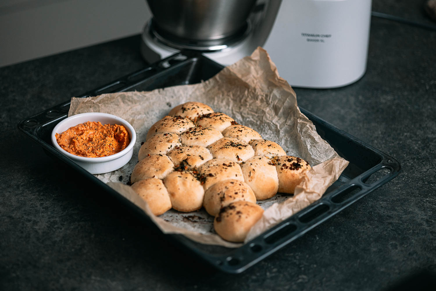 pull-apart cheesy kerstboombrood