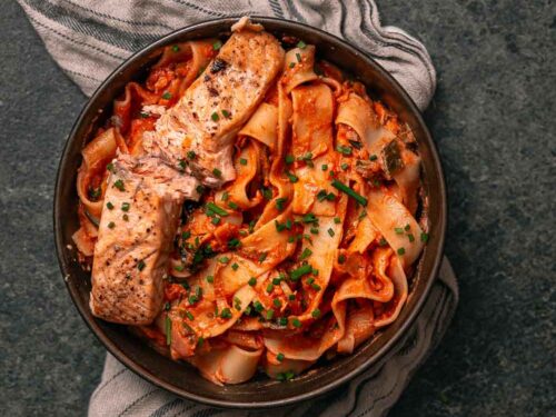 pappardelle met zalmsaus
