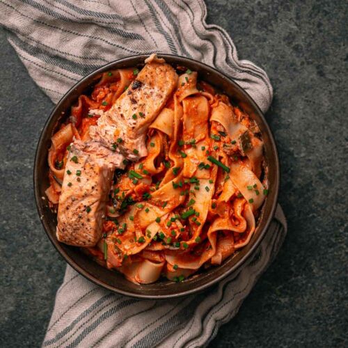 pappardelle met zalmsaus