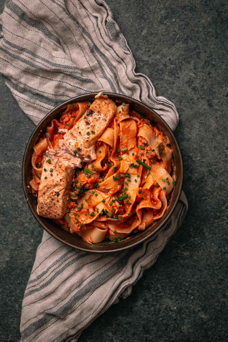pappardelle met zalmsaus
