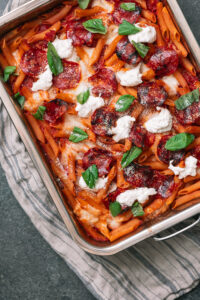 dump dinner pepperoni burrata