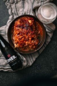 Lasagne met mortadella, gehakt en OMER