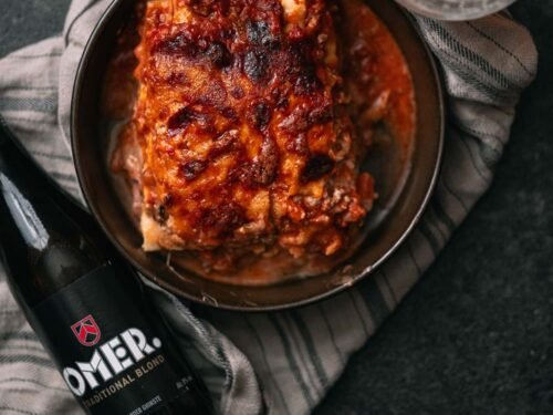 Lasagne met mortadella, gehakt en OMER