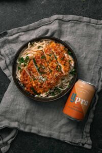 Crispy kip met citroen-ricotta pasta en YPRA