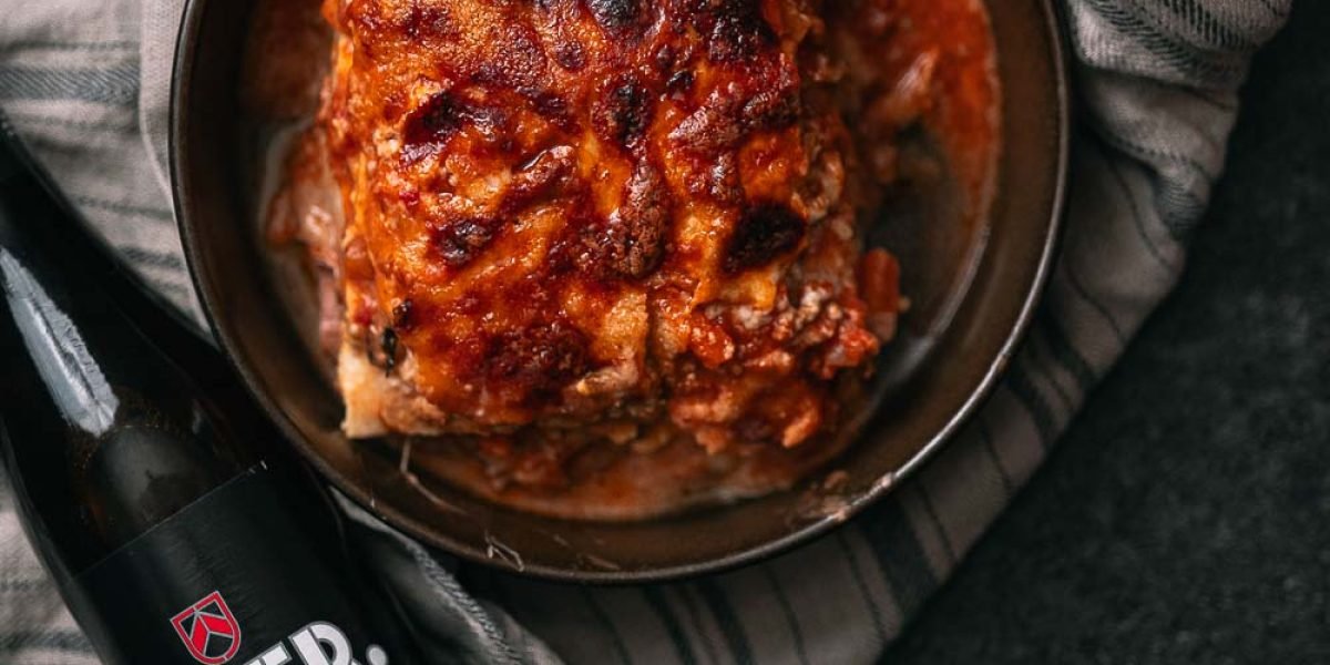 Lasagne met mortadella, gehakt en OMER