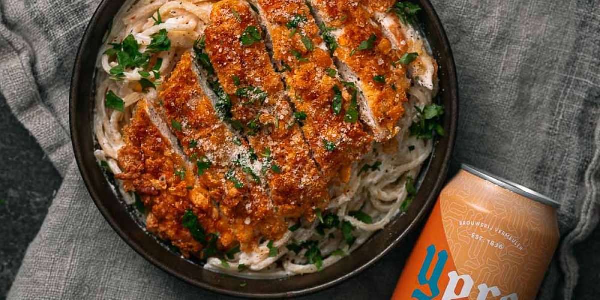 Crispy kip met citroen-ricotta pasta en YPRA
