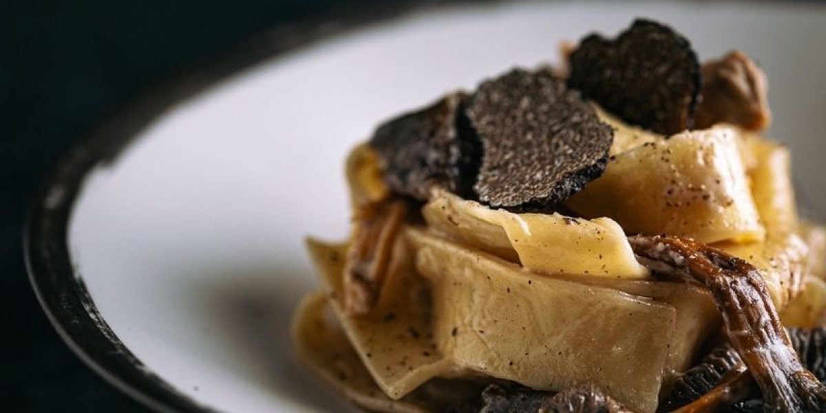 Pasta met truffel, boschampignon & mascarpone Op Mijn Talloor Food Fotografie en Kookworkshops